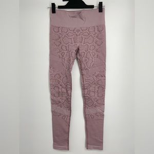 Varley Quincy‎ Leggings, size Medium, dusty pink, Deauville Snake High Waist
